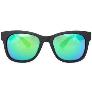 [니은] 무광 검정/녹색 미러 (눈거울 한글 선글라스) ㄴ hangle sunglass matte black/green mirrror