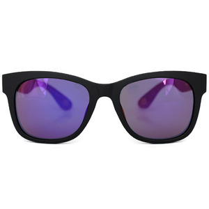 [니은] 무광 검정/보라색 미러 (눈거울 한글 선글라스) ㄴ hangle sunglass matte black/purple mirrror